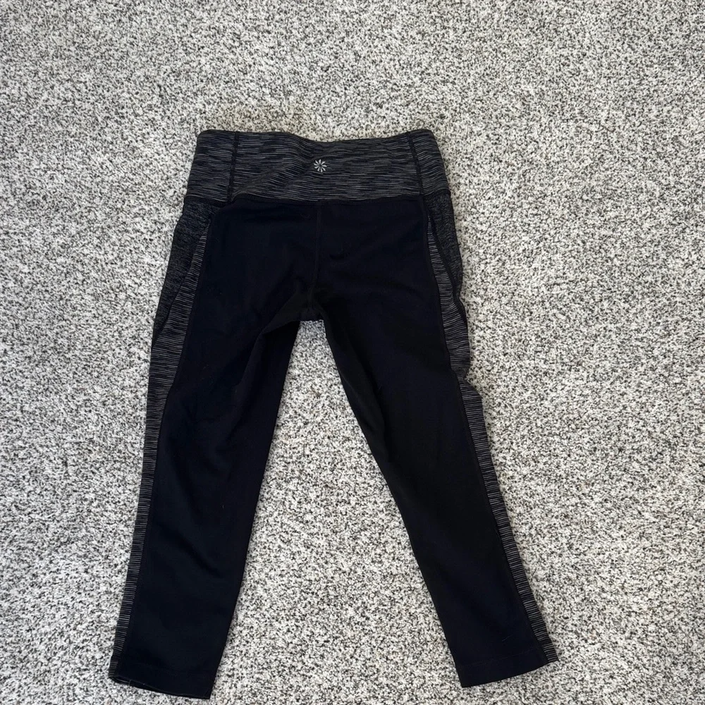 Athleta Black and Gray Athletic Leggings
